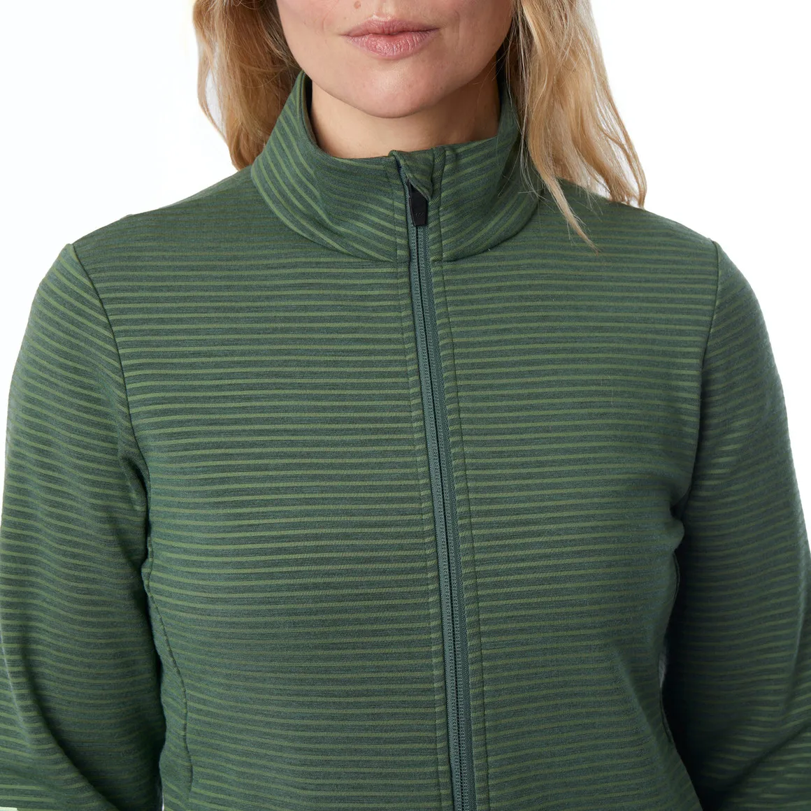 Radiant Green Stripe Jacket for Women