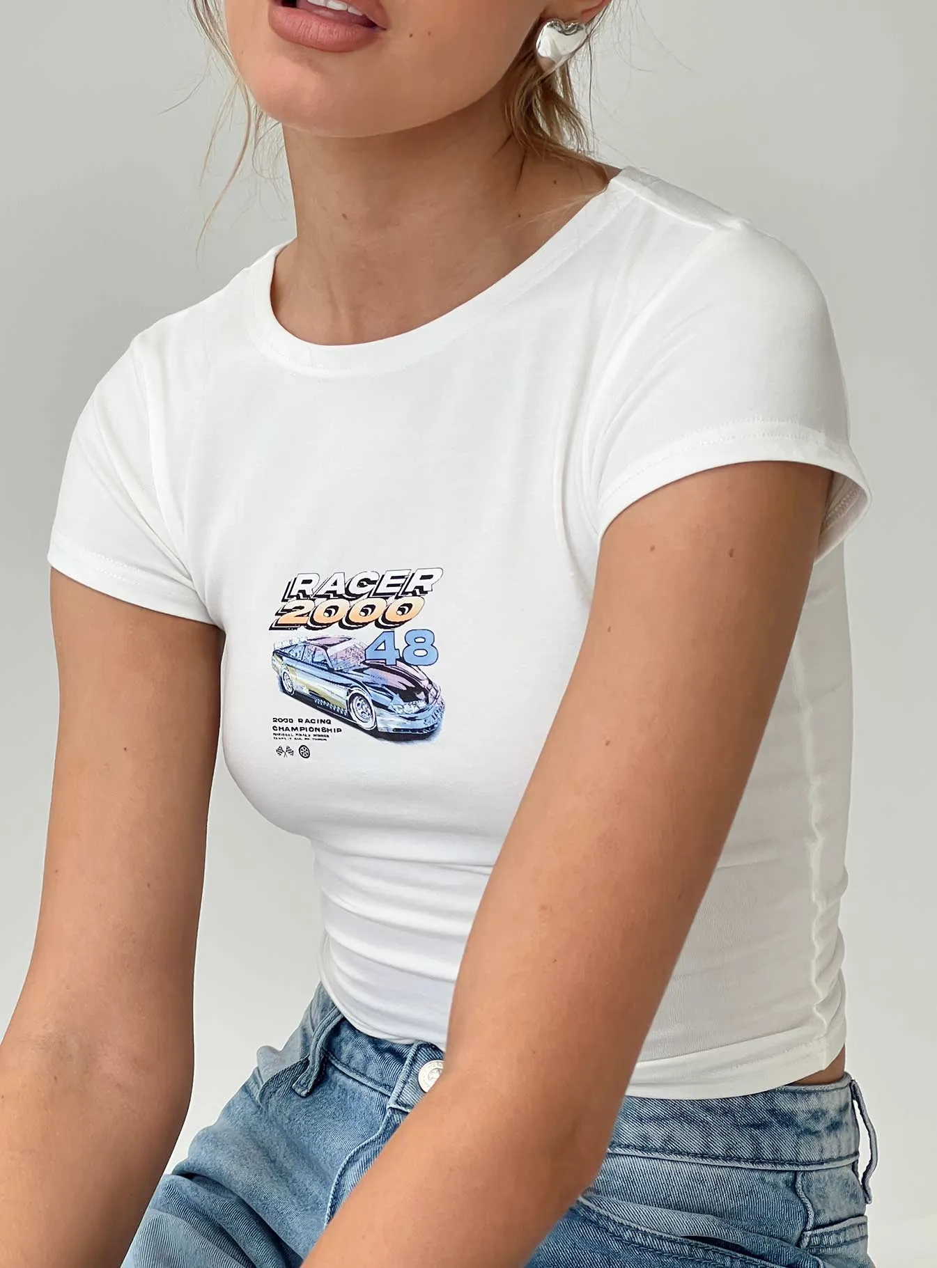 Women's White Getaway Baby T-Shirt