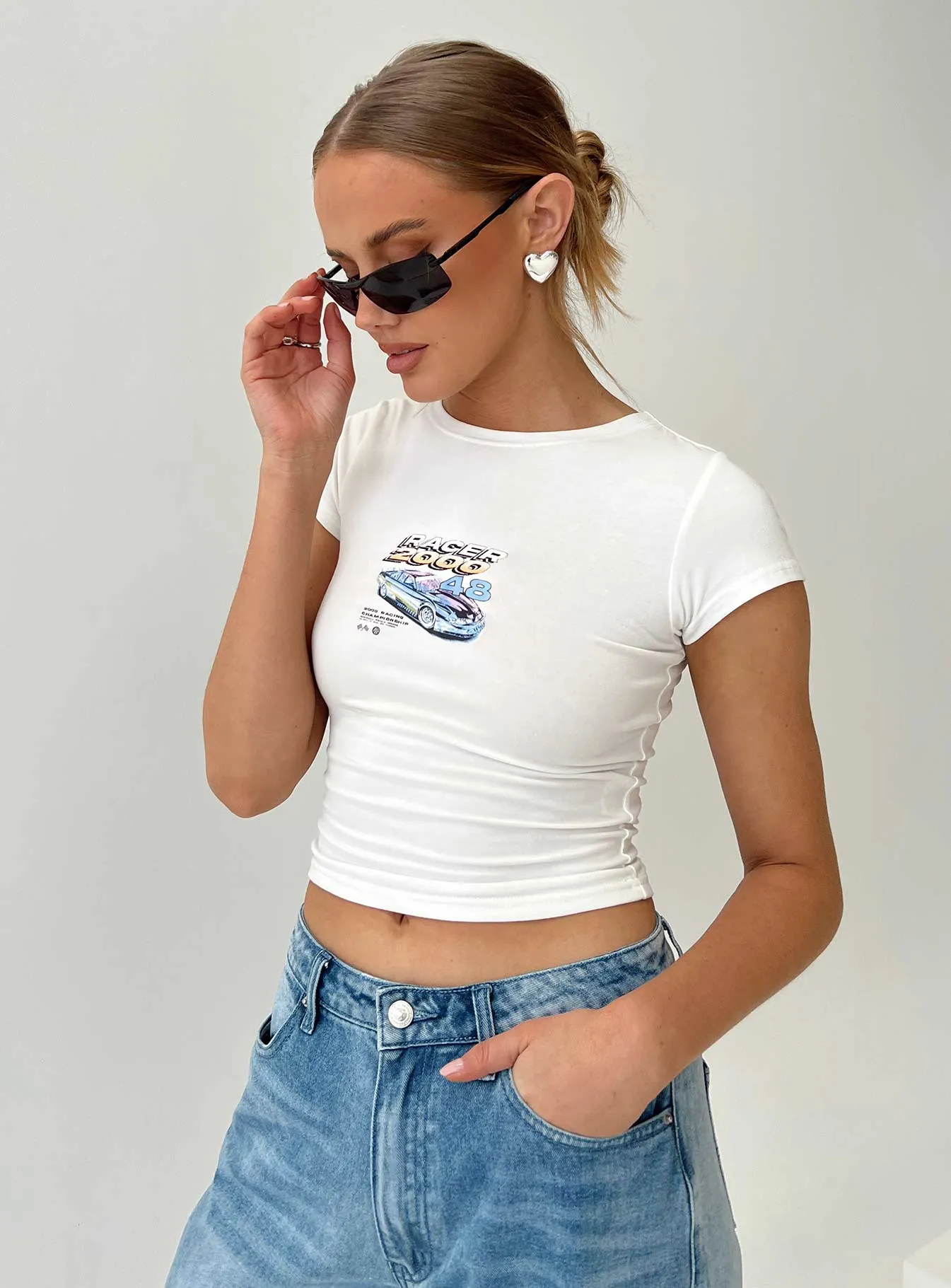 Women's White Getaway Baby T-Shirt