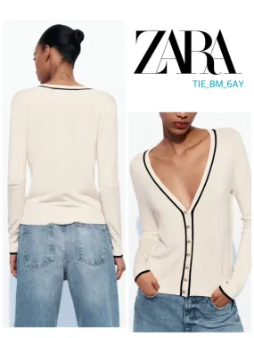 ZARA Long Sleeves Cardigans for Casual and Elegant Style