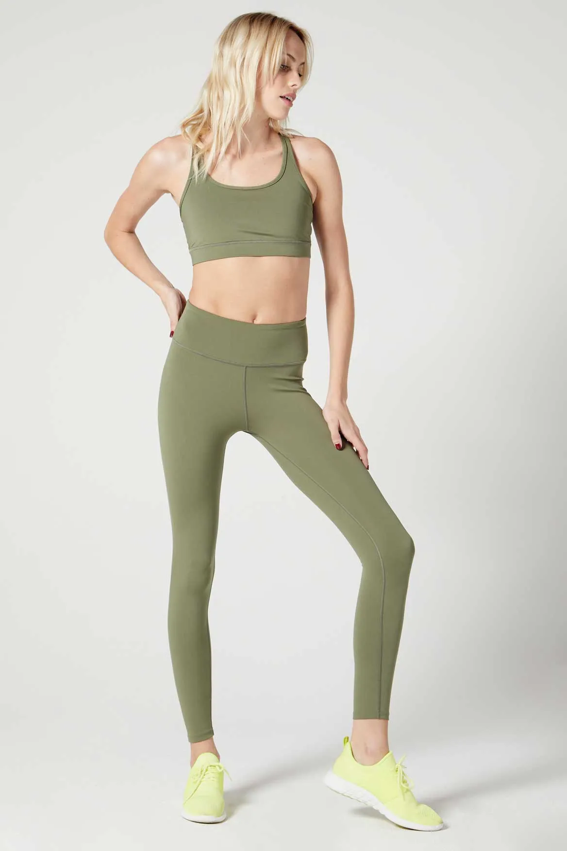 Zoe Pocket Legging in Deep Lichen